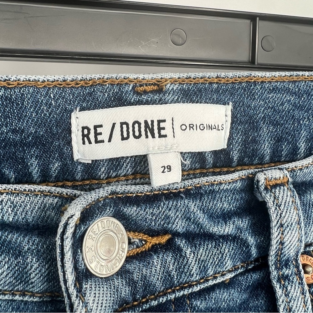 Re/Done X Revolve Dusk Destroy Button Fly Distres… - image 8